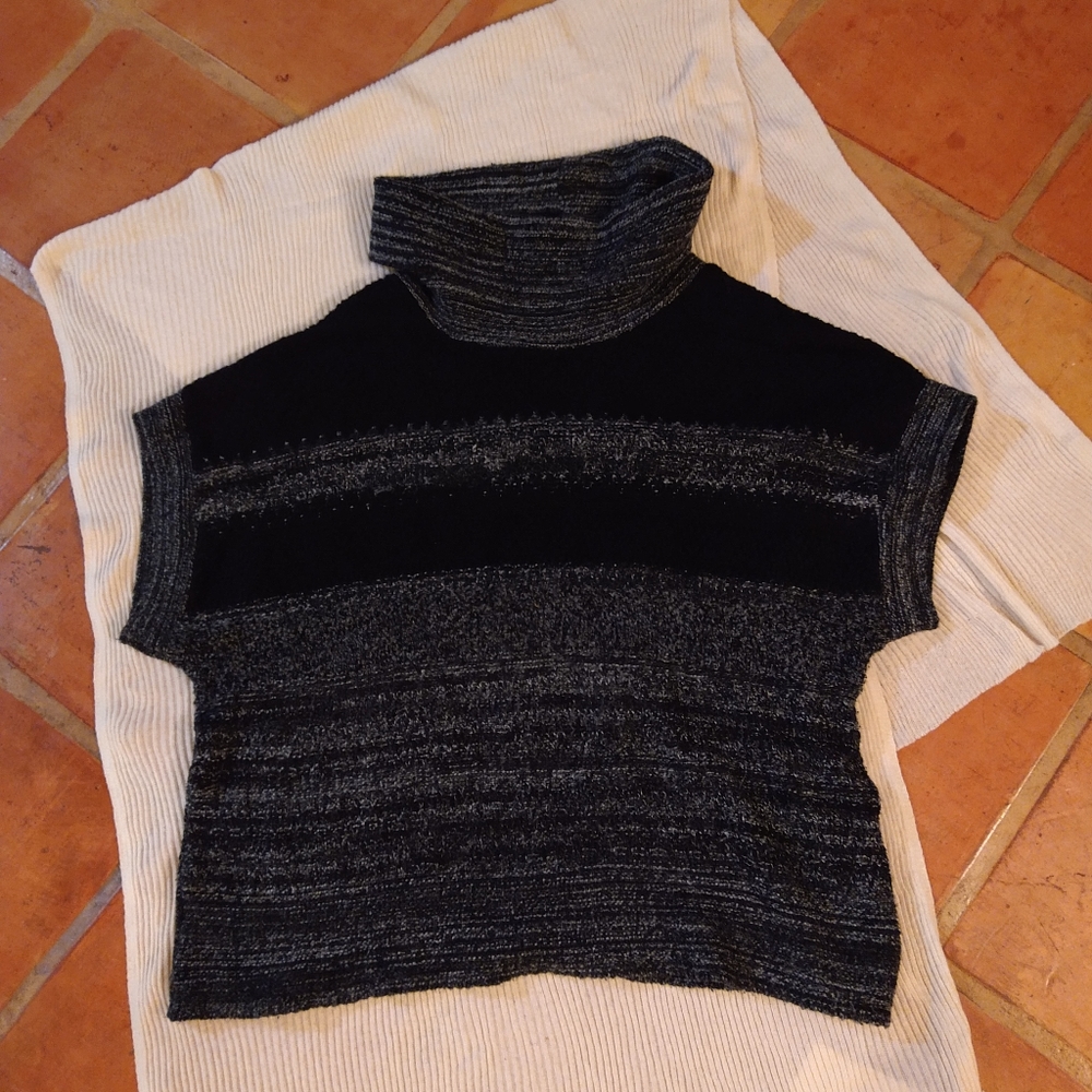 Coldwater Creek Shirtsleeve Cowl Neck Sweater